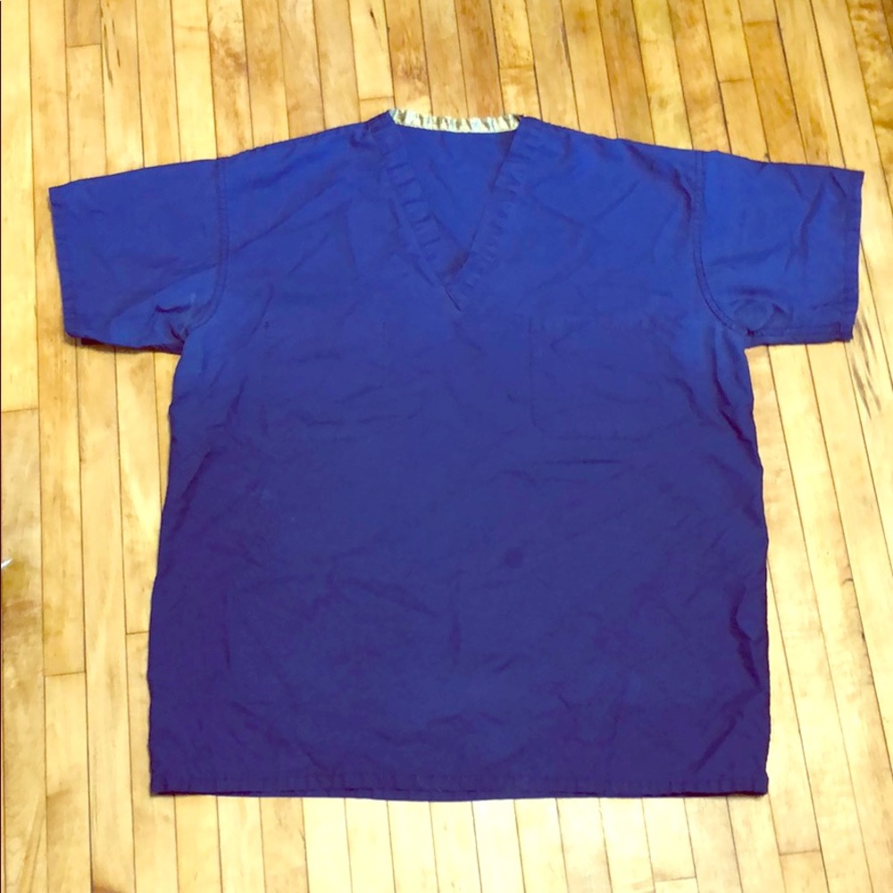 LOT of 5 Scrub Tops - Medium Royal Blue
